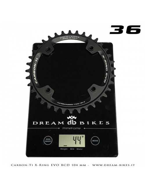 Carbon-Ti X-Ring Evo BCD 104 mm Mono-Corona Ultraleggera In Alluminio