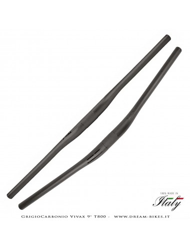 GrigioCarbonio Vivax Flat 9° T800 Curva Manubrio Carbon Ultraleggera 3K o UD