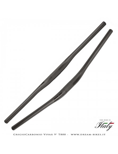 GrigioCarbonio Vivax Flat 9° T800 Curva Manubrio Carbon Ultraleggera 3K o UD