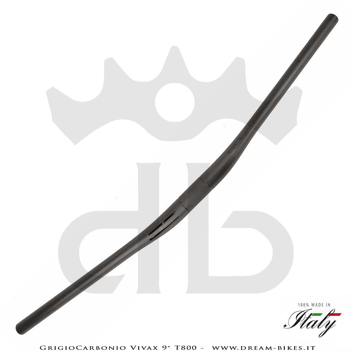 GrigioCarbonio Vivax Flat 9° T800 Curva Manubrio Carbon Ultraleggera 3K o UD