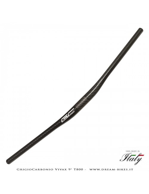 GrigioCarbonio Vivax Flat 9° T800 Curva Manubrio Carbon Ultraleggera 3K o UD