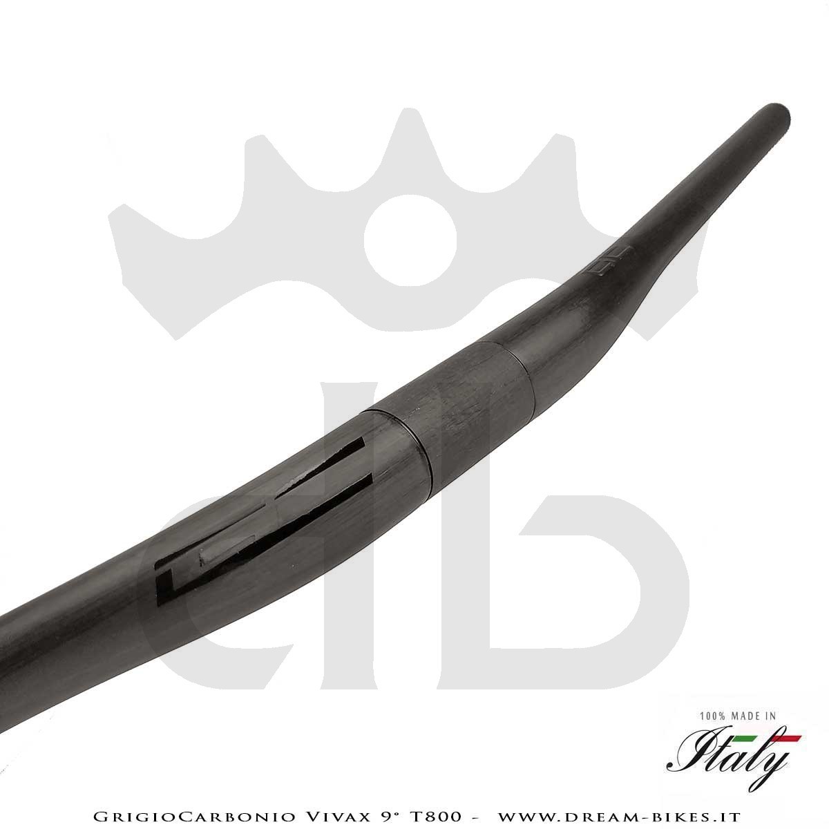 GrigioCarbonio Vivax Flat 9° T800 Curva Manubrio Carbon Ultraleggera 3K o UD