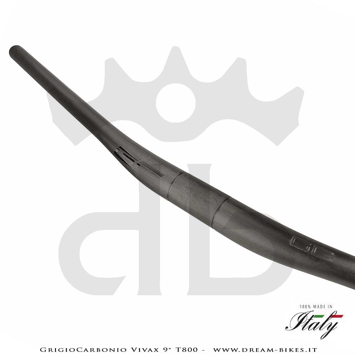 GrigioCarbonio Vivax Flat 9° T800 Curva Manubrio Carbon Ultraleggera 3K o UD