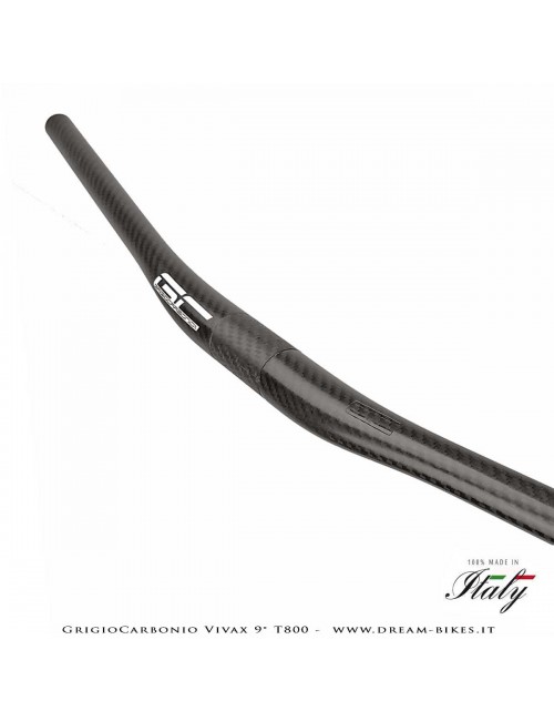 GrigioCarbonio Vivax Flat 9° T800 Curva Manubrio Carbon Ultraleggera 3K o UD