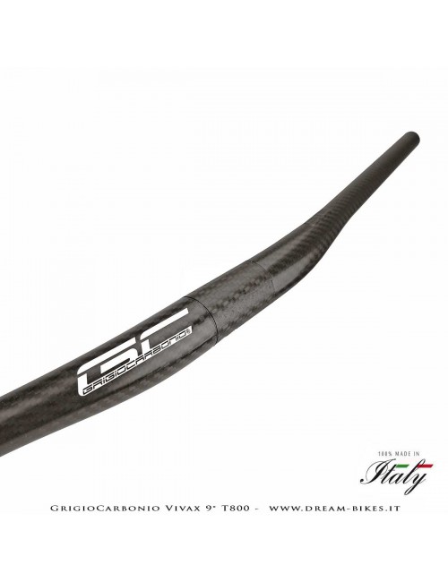 GrigioCarbonio Vivax Flat 9° T800 Curva Manubrio Carbon Ultraleggera 3K o UD