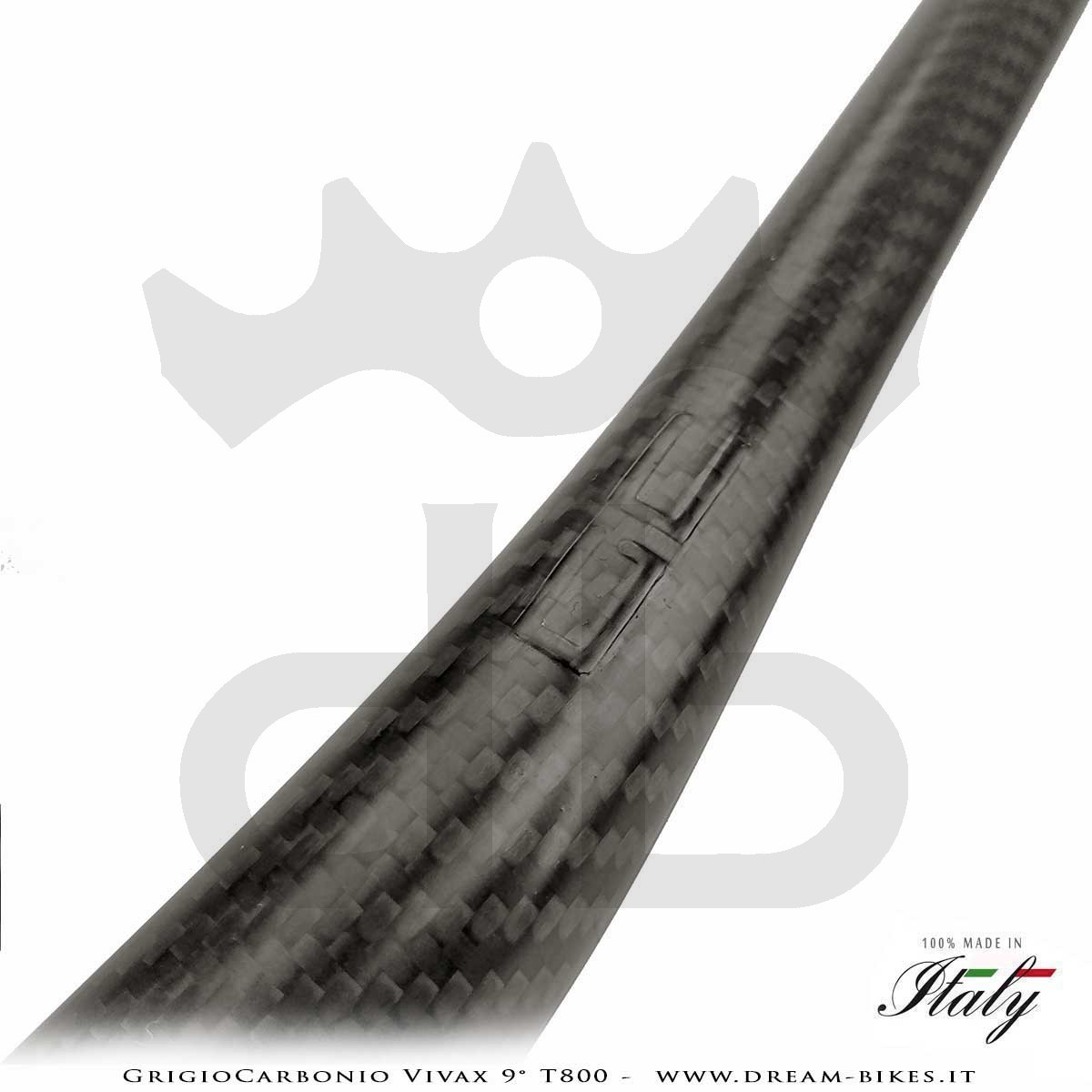 GrigioCarbonio Vivax Flat 9° T800 Curva Manubrio Carbon Ultraleggera 3K o UD