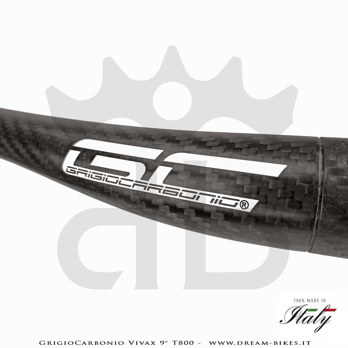 GrigioCarbonio Vivax Flat 9° T800 Curva Manubrio Carbon Ultraleggera 3K o UD