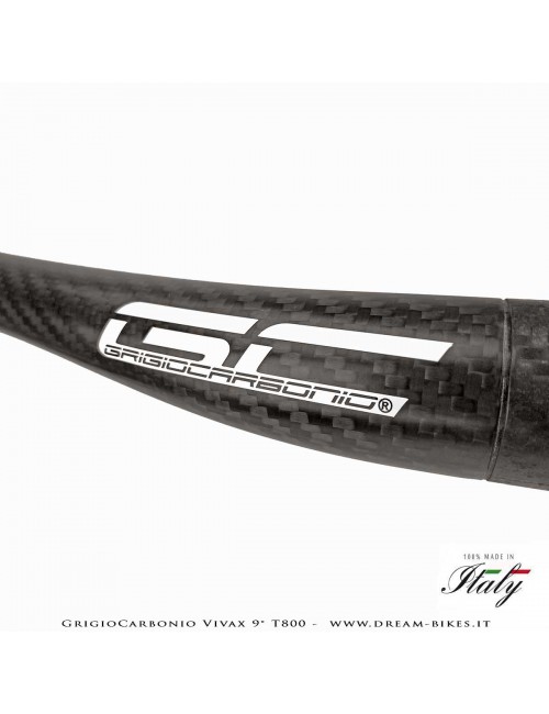 GrigioCarbonio Vivax Flat 9° T800 Curva Manubrio Carbon Ultraleggera 3K o UD