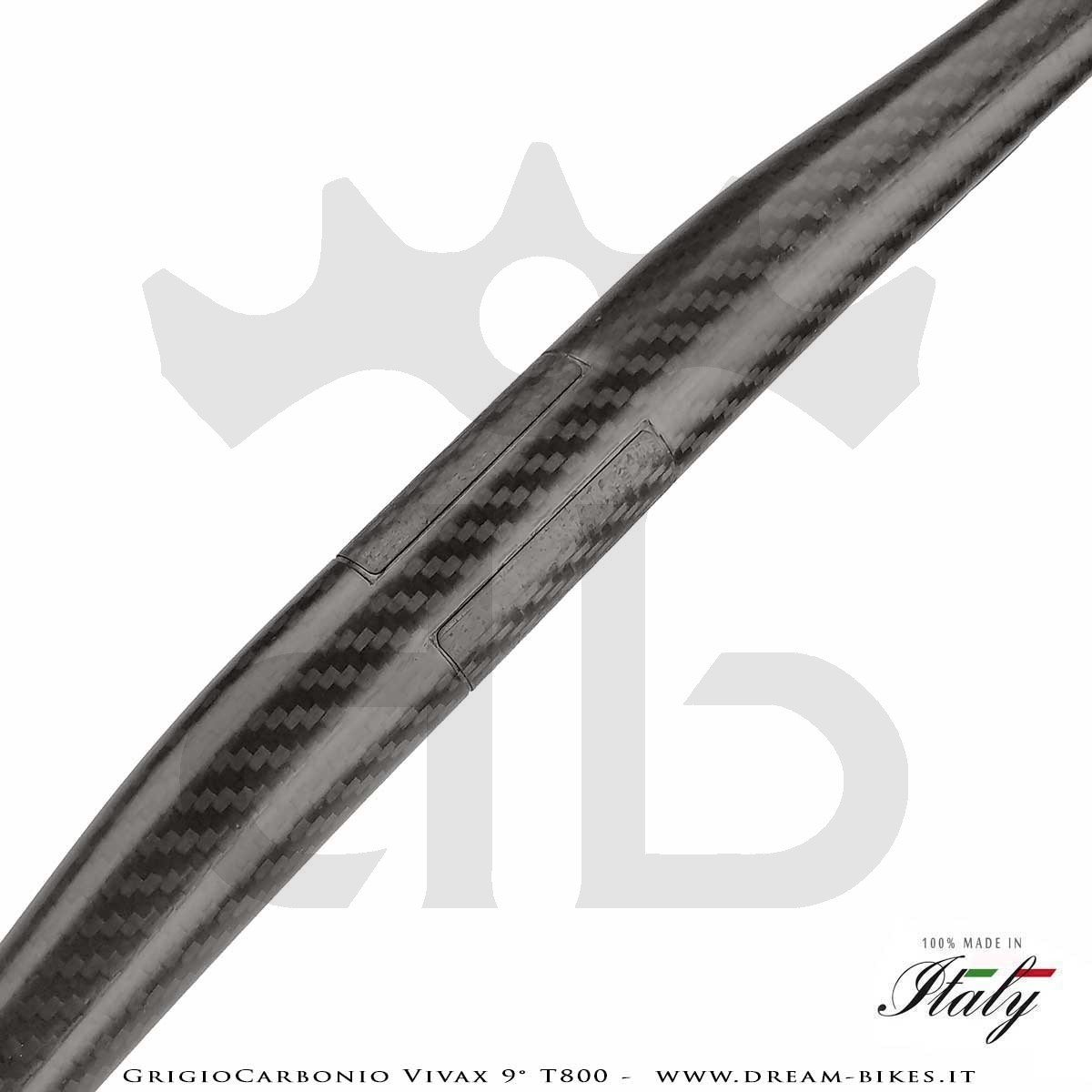 GrigioCarbonio Vivax Flat 9° T800 Curva Manubrio Carbon Ultraleggera 3K o UD