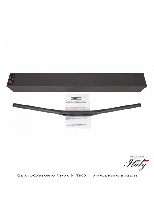 GrigioCarbonio Vivax Flat 9° T800 Curva Manubrio Carbon Ultraleggera 3K o UD