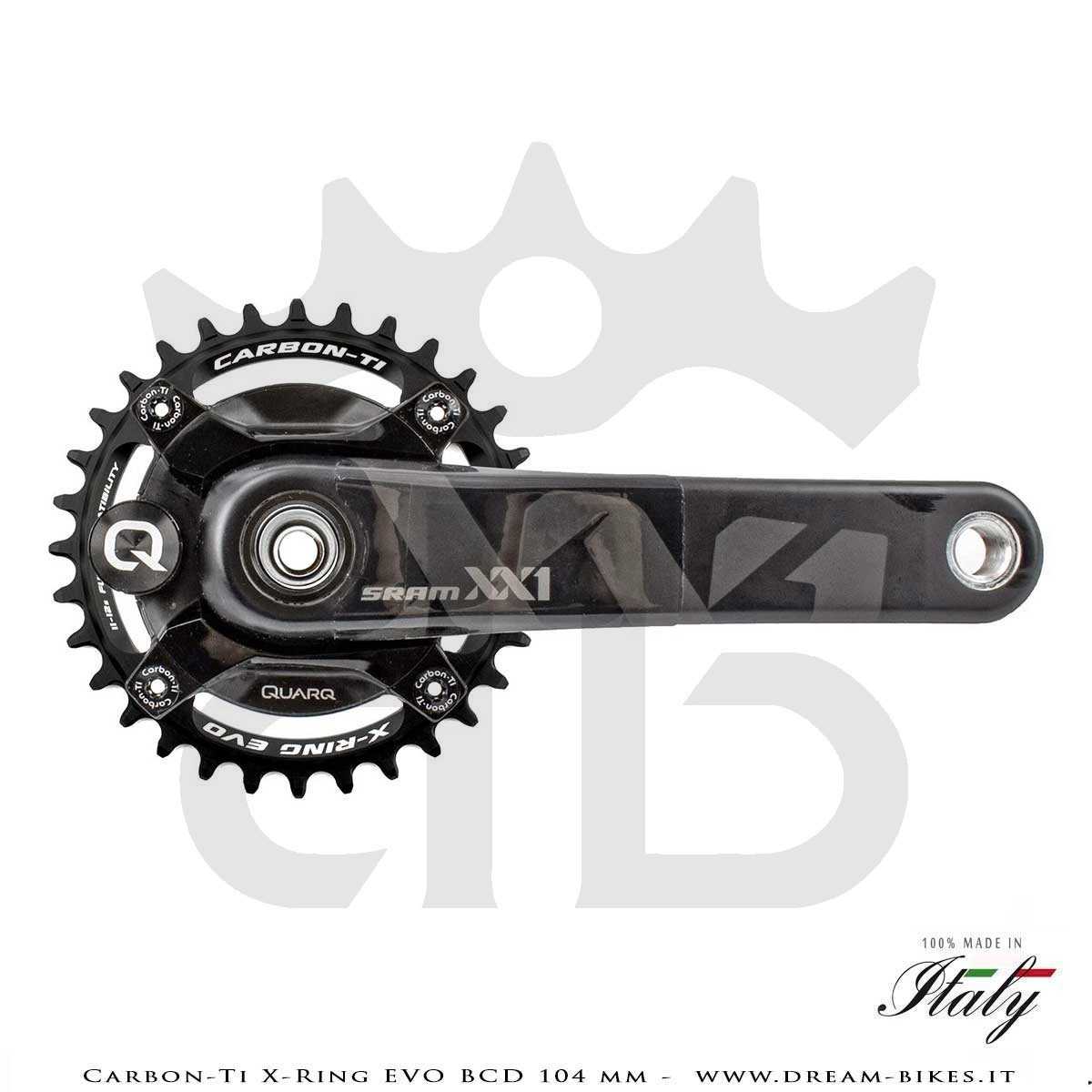 Carbon-Ti X-Ring Evo BCD 104 mm Mono-Corona Ultraleggera In Alluminio