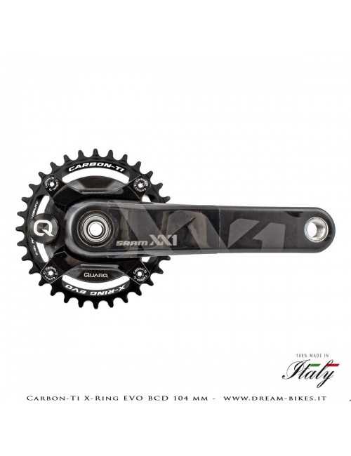 Carbon-Ti X-Ring Evo BCD 104 mm Mono-Corona Ultraleggera In Alluminio