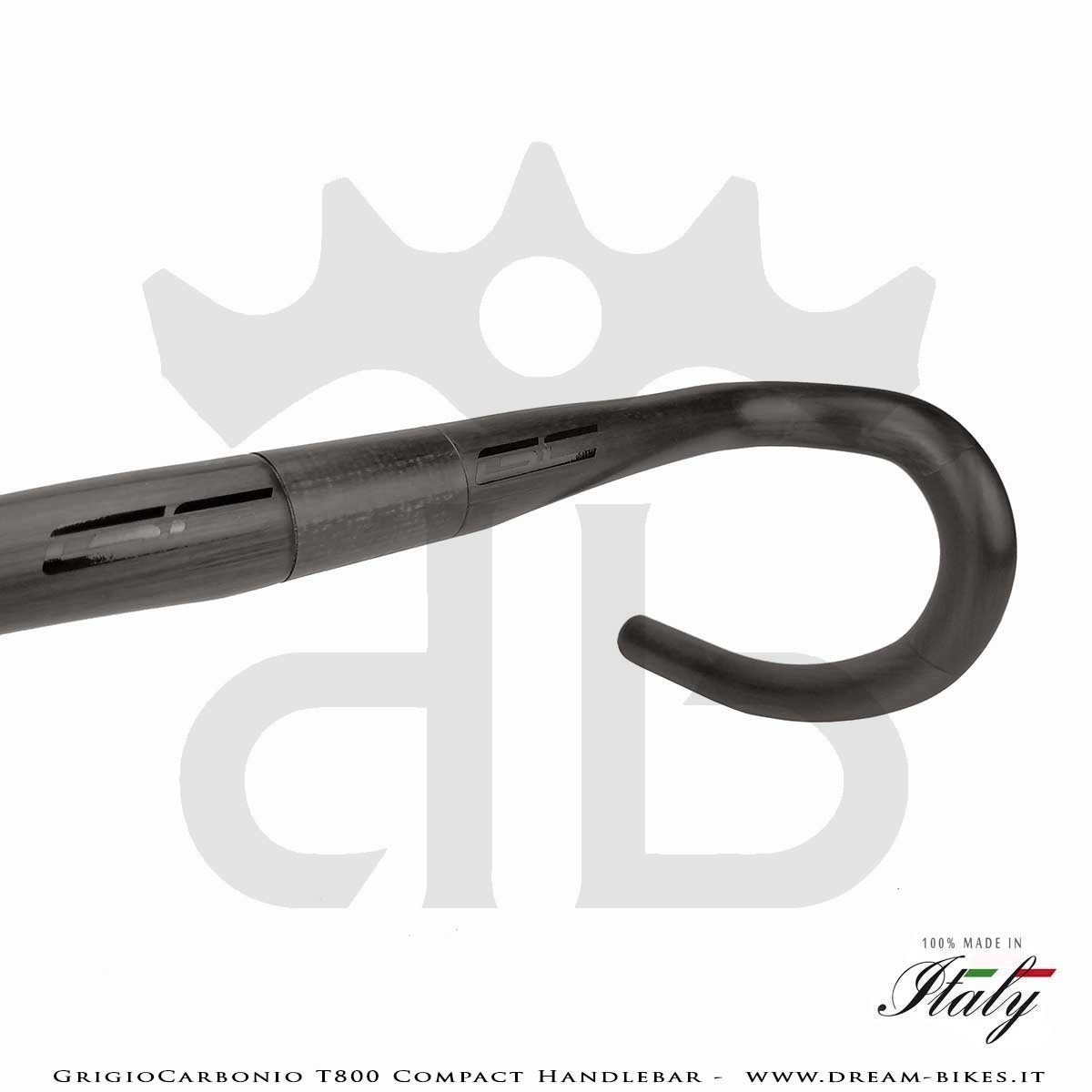 GrigioCarbonio Curva Manubrio Strada T800 Compact da 155 gr.