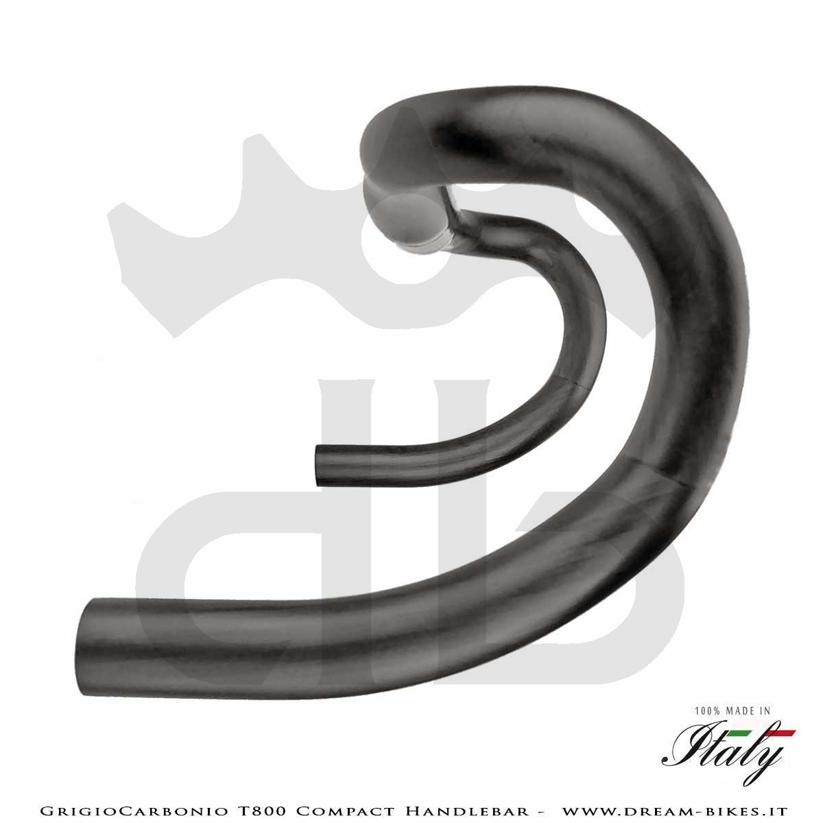 GrigioCarbonio Curva Manubrio Strada T800 Compact da 155 gr.