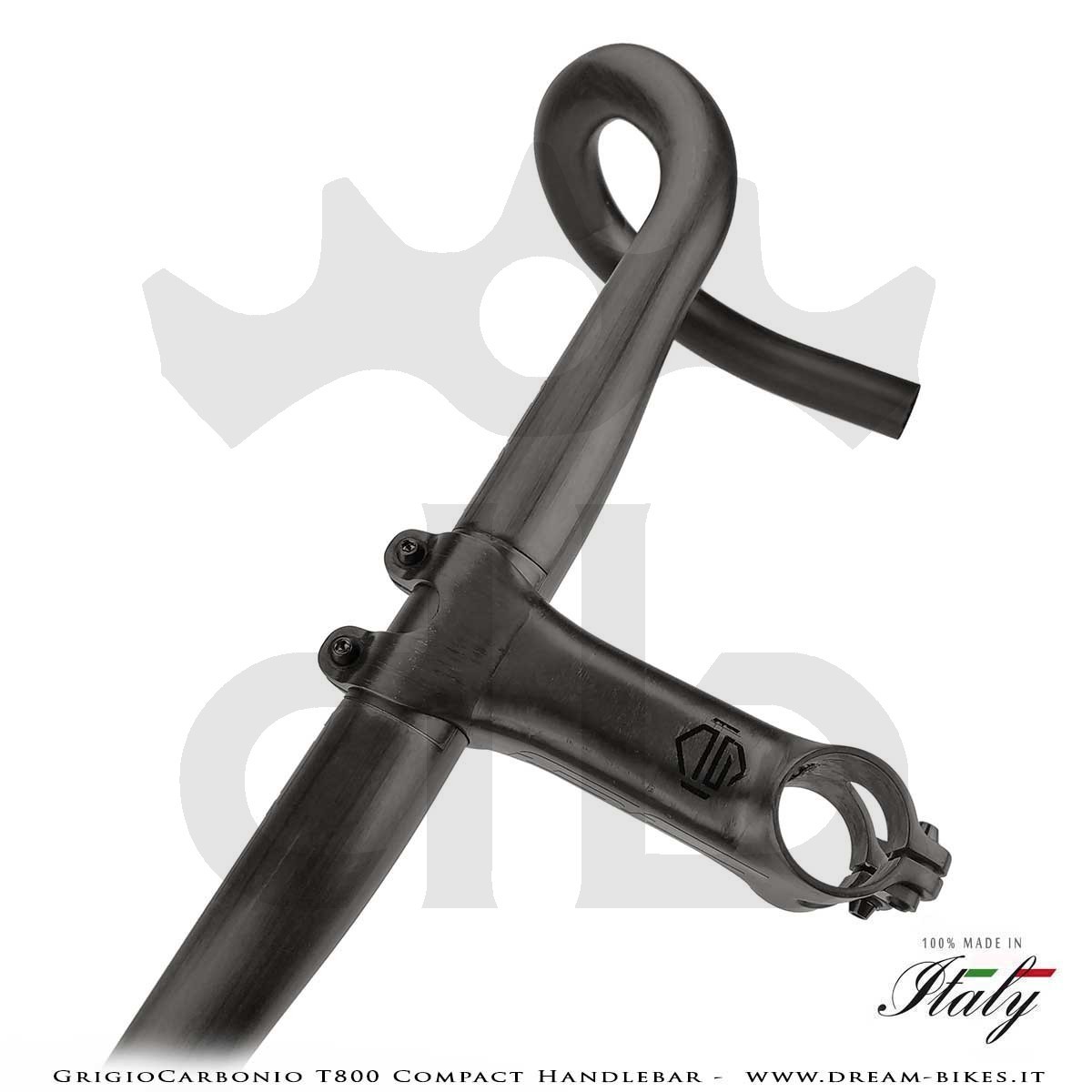 GrigioCarbonio T800 Carbon Road Compact Handlebar From 155 gr.