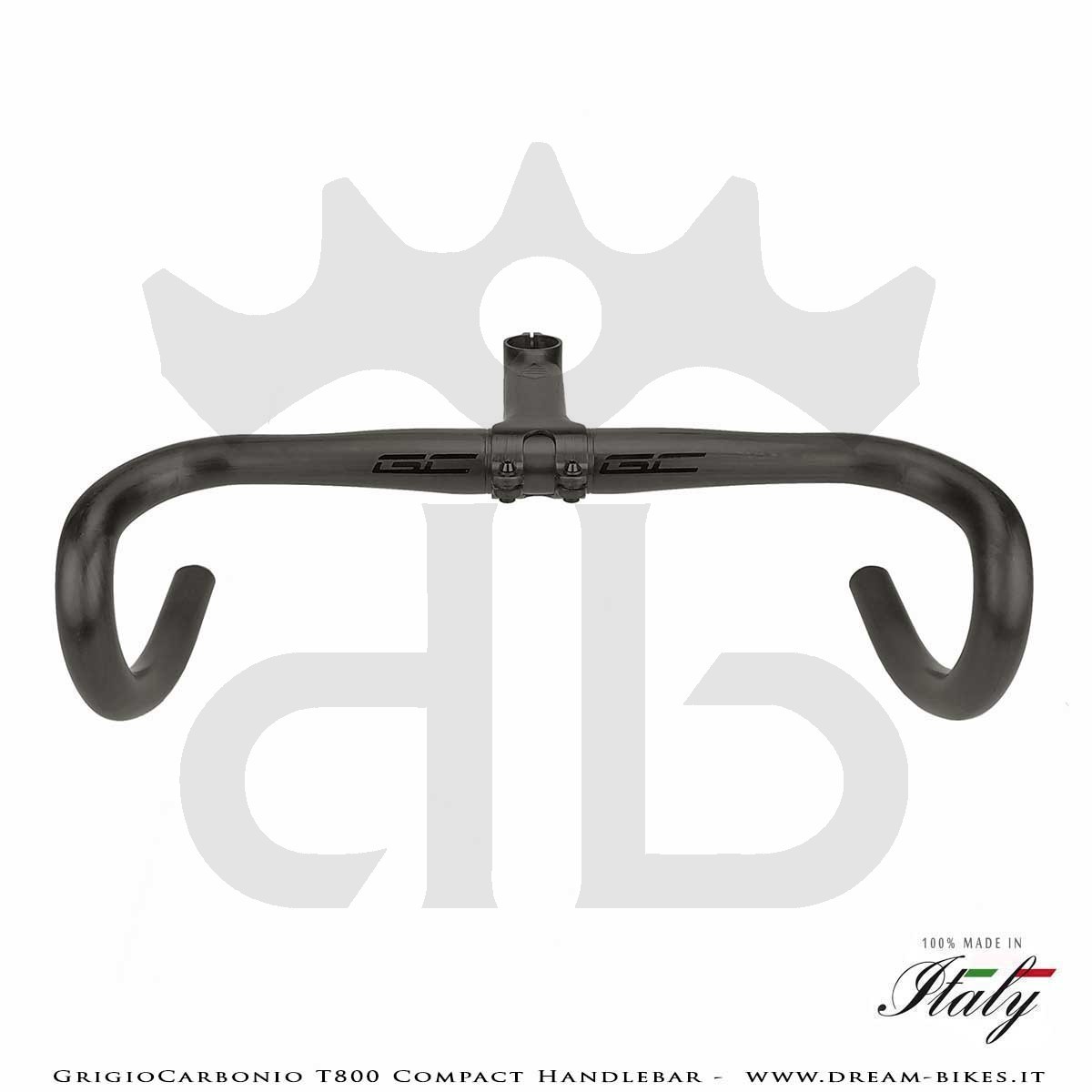 GrigioCarbonio T800 Carbon Road Compact Handlebar From 155 gr.