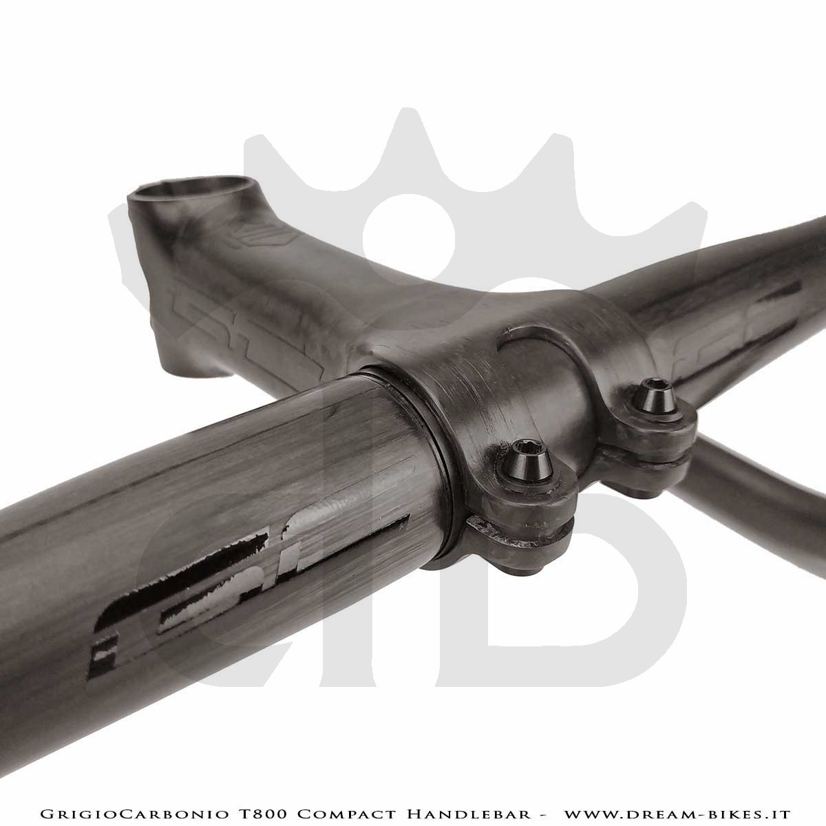 GrigioCarbonio Curva Manubrio Strada T800 Compact da 155 gr.