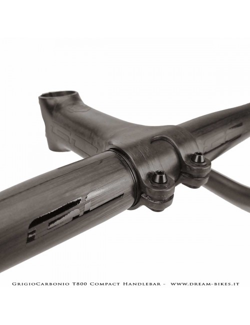 GrigioCarbonio Curva Manubrio Strada T800 Compact da 155 gr.
