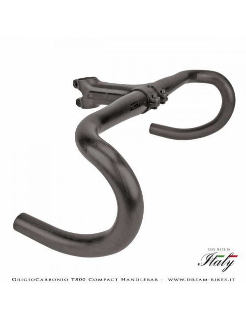 GrigioCarbonio Curva Manubrio Strada T800 Compact da 155 gr.