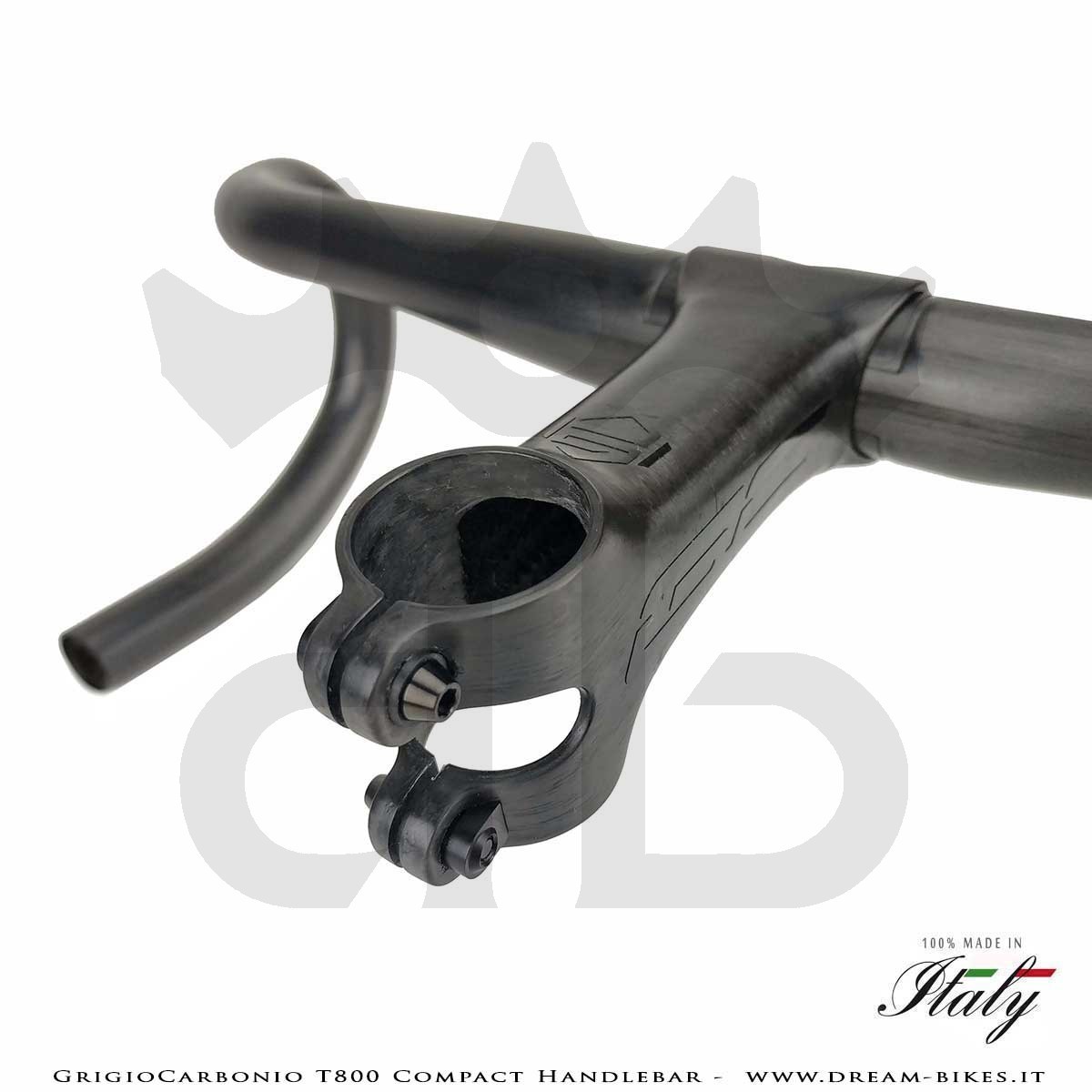 GrigioCarbonio Curva Manubrio Strada T800 Compact da 155 gr.