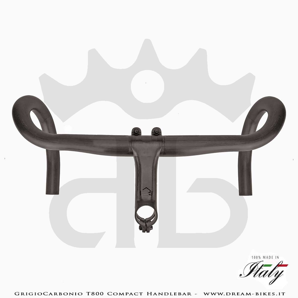 GrigioCarbonio Curva Manubrio Strada T800 Compact da 155 gr.