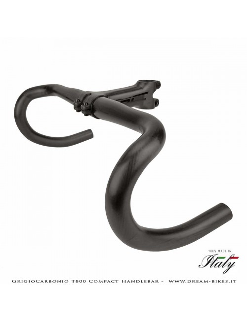 GrigioCarbonio Curva Manubrio Strada T800 Compact da 155 gr.