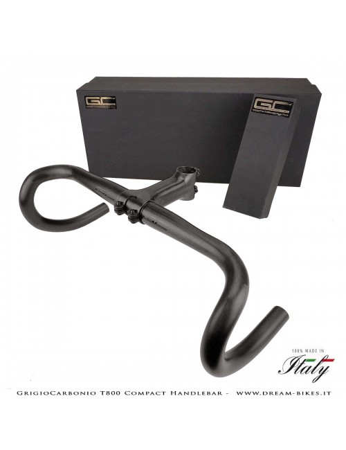 GrigioCarbonio Curva Manubrio Strada T800 Compact da 155 gr.