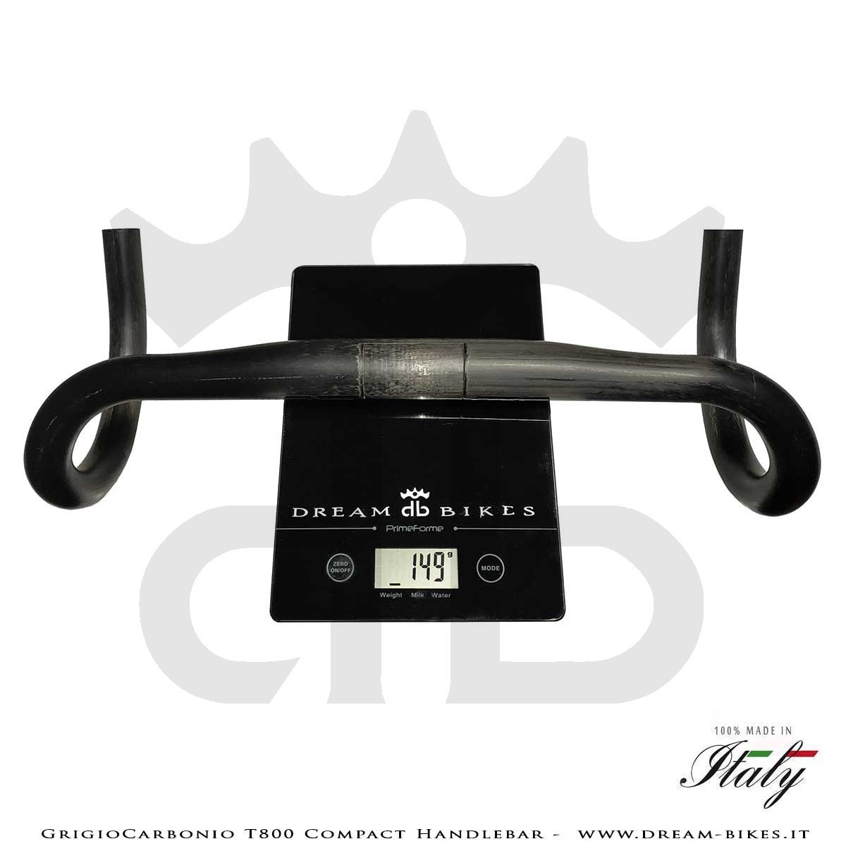 GrigioCarbonio T800 Carbon Road Compact Handlebar From 155 gr.