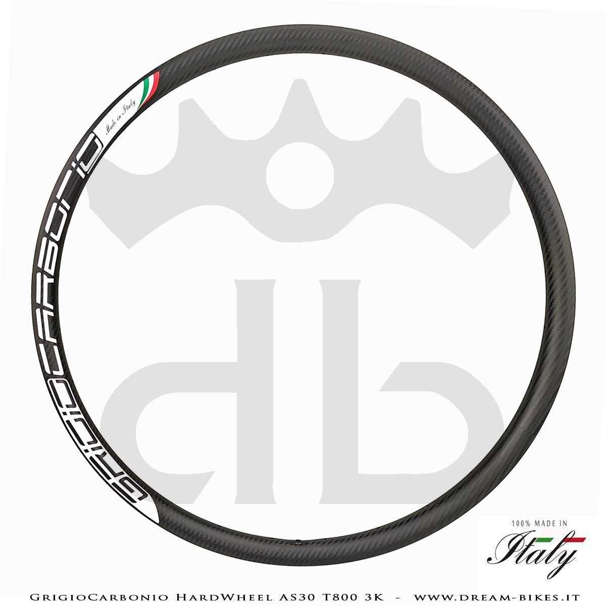 GrigioCarbonio HardWheel AS30 T800 3K Carbon 29" Clincher Rim 330 gr.