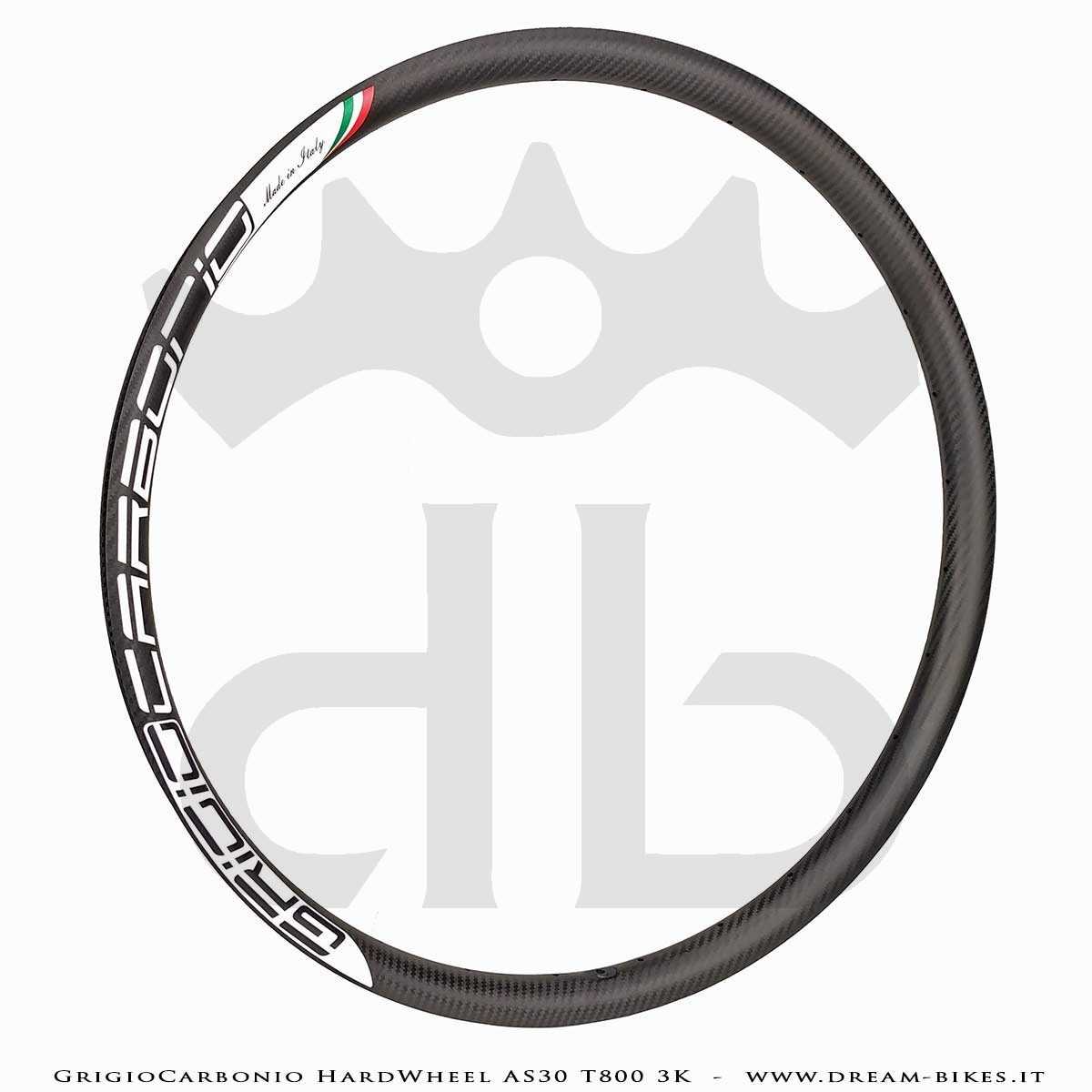 GrigioCarbonio HardWheel AS30 T800 3K Carbon 29" Clincher Rim 330 gr.