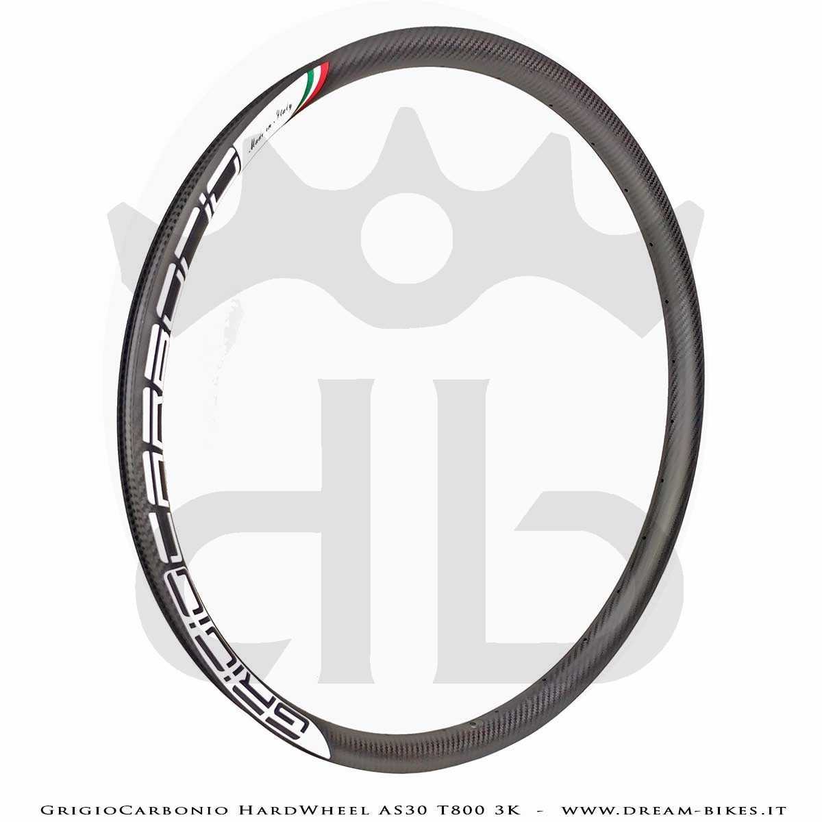 GrigioCarbonio HardWheel AS30 T800 3K Carbon 29" Clincher Rim 330 gr.