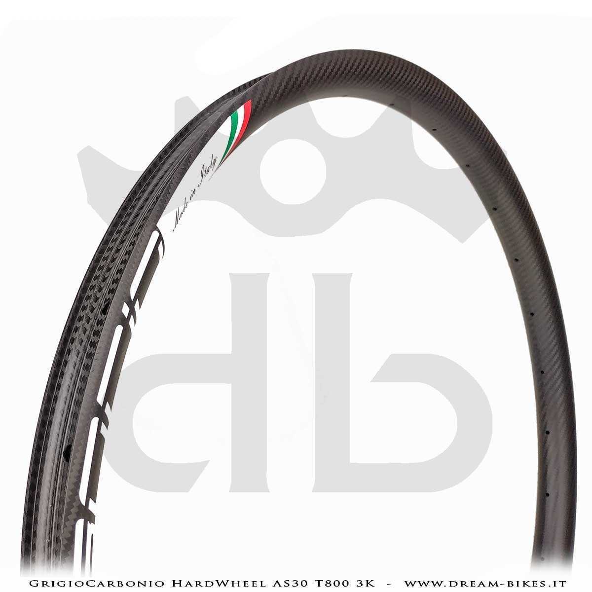 GrigioCarbonio HardWheel AS30 T800 3K Carbon 29" Clincher Rim 330 gr.