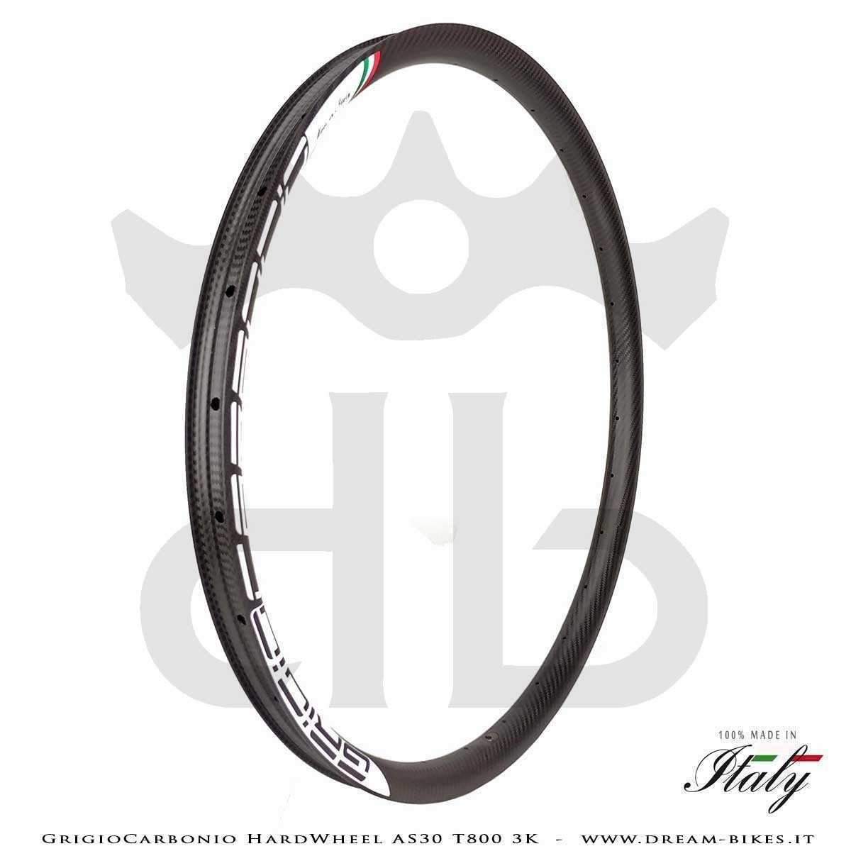 GrigioCarbonio HardWheel AS30 T800 3K Carbon 29" Clincher Rim 330 gr.