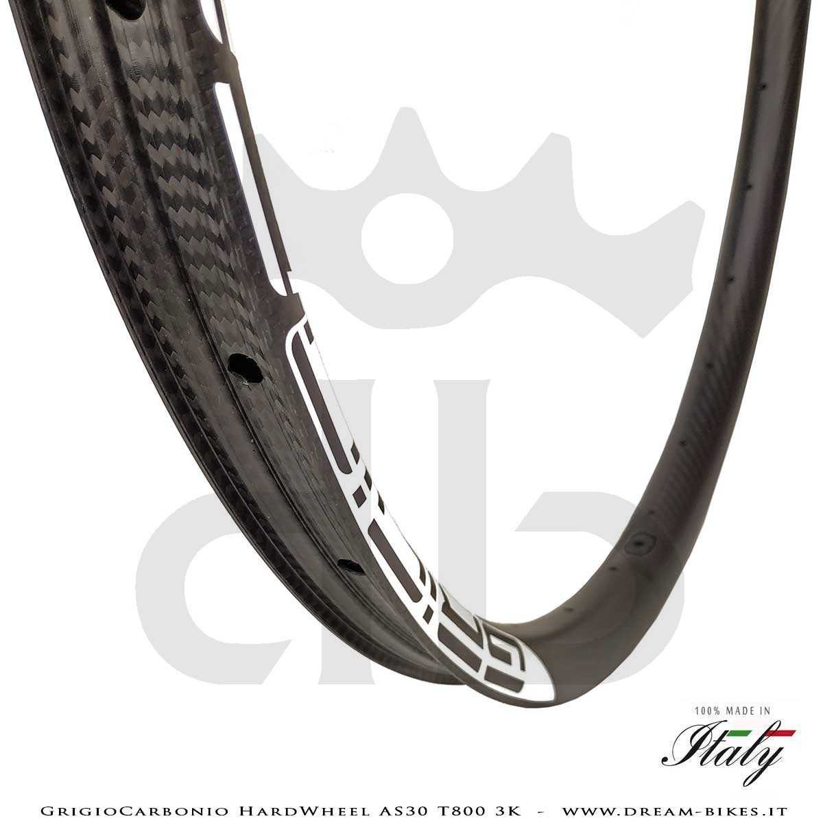 GrigioCarbonio HardWheel AS30 T800 3K Carbon 29" Clincher Rim 330 gr.