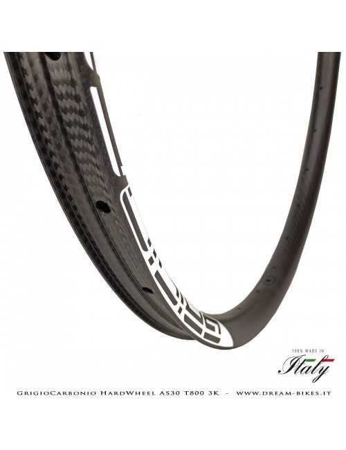 GrigioCarbonio HardWheel AS30 T800 3K Carbon 29" Clincher Rim 330 gr.