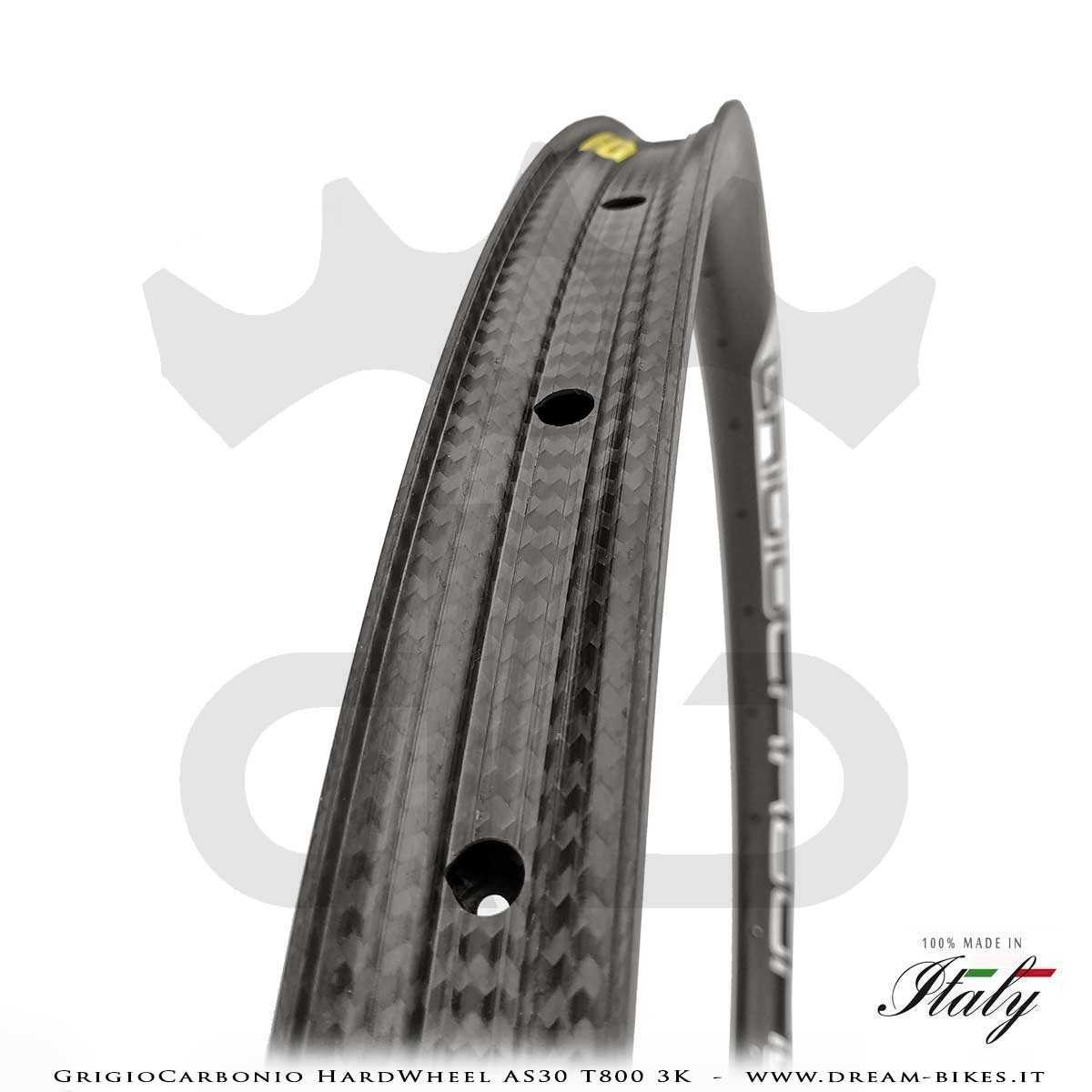 GrigioCarbonio HardWheel AS30 T800 3K Carbon 29" Clincher Rim 330 gr.
