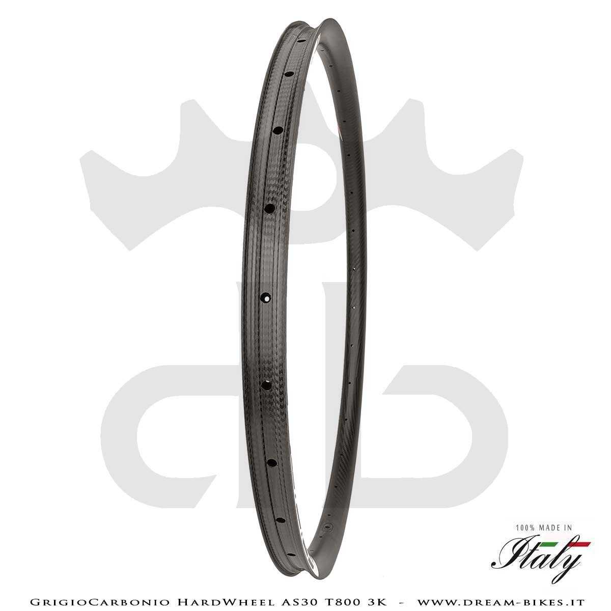 GrigioCarbonio HardWheel AS30 T800 3K Carbon 29" Clincher Rim 330 gr.