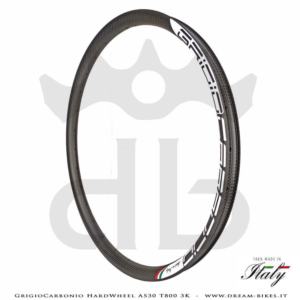 GrigioCarbonio HardWheel AS30 T800 3K Carbon 29" Clincher Rim 330 gr.