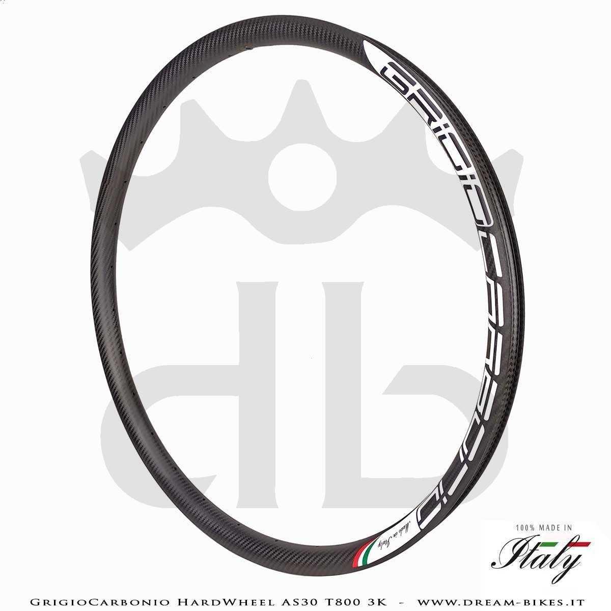 GrigioCarbonio HardWheel AS30 T800 3K Carbon 29" Clincher Rim 330 gr.