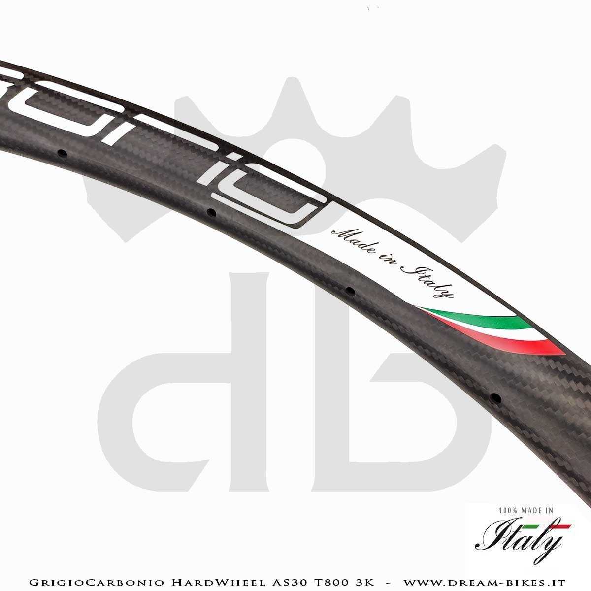 GrigioCarbonio HardWheel AS30 T800 3K Carbon 29" Clincher Rim 330 gr.