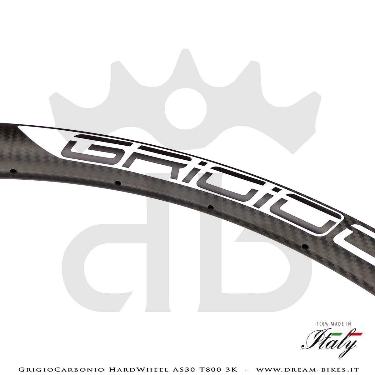 GrigioCarbonio HardWheel AS30 T800 3K Carbon 29" Clincher Rim 330 gr.