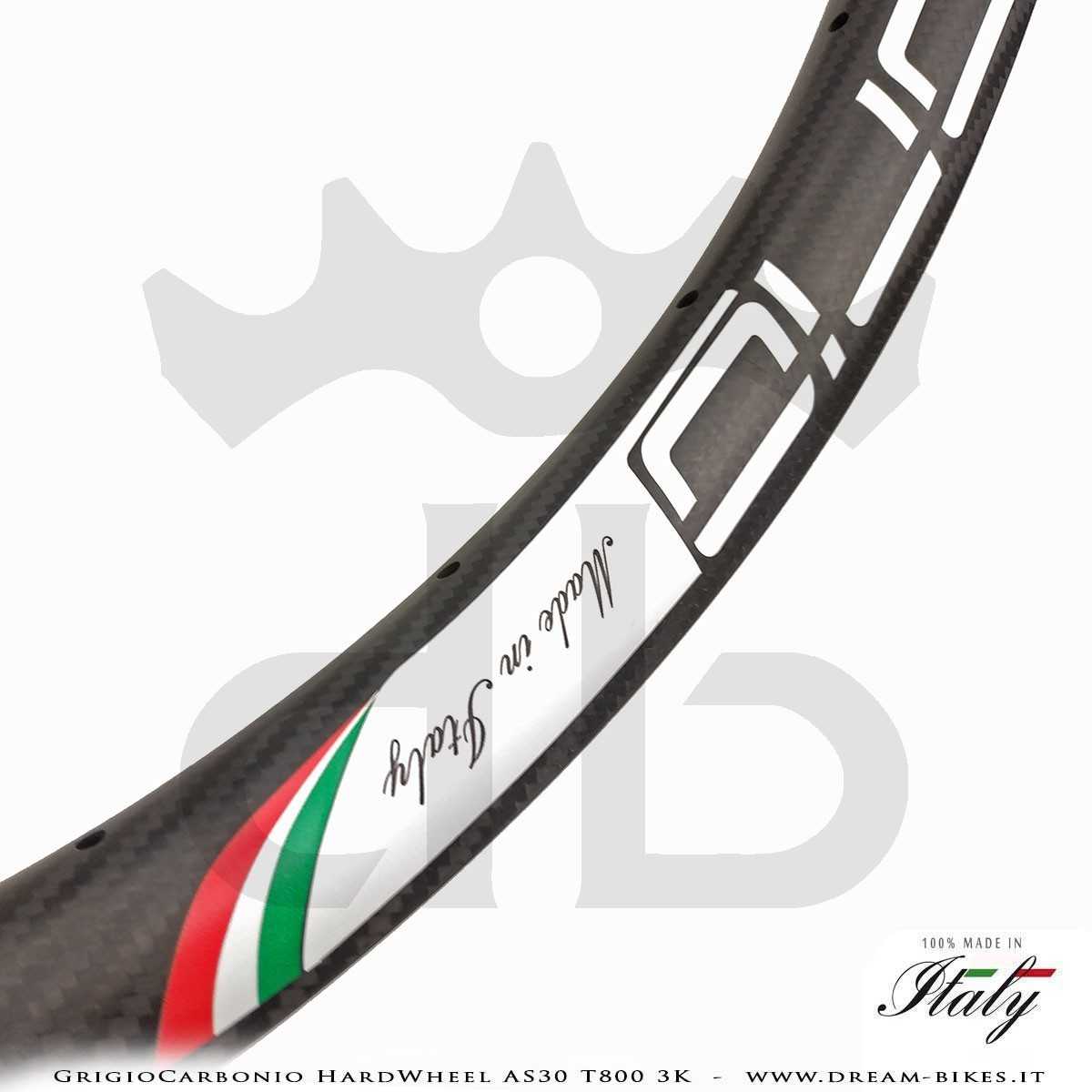 GrigioCarbonio HardWheel AS30 T800 3K Carbon 29" Clincher Rim 330 gr.