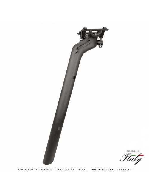 GrigioCarbonio Tube AR25 T800 Cannotto Reggisella Carbon Arretrato Offset 25 mm