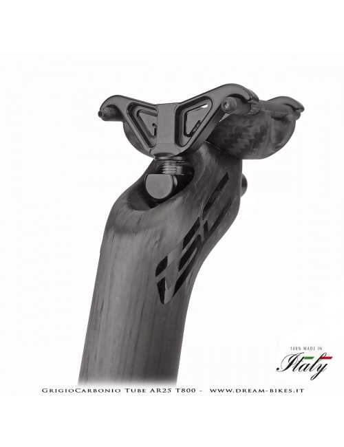 GrigioCarbonio Tube AR25 T800 Cannotto Reggisella Carbon Arretrato Offset 25 mm