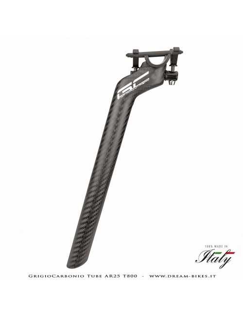 GrigioCarbonio Tube AR25 T800 Cannotto Reggisella Carbon Arretrato Offset 25 mm