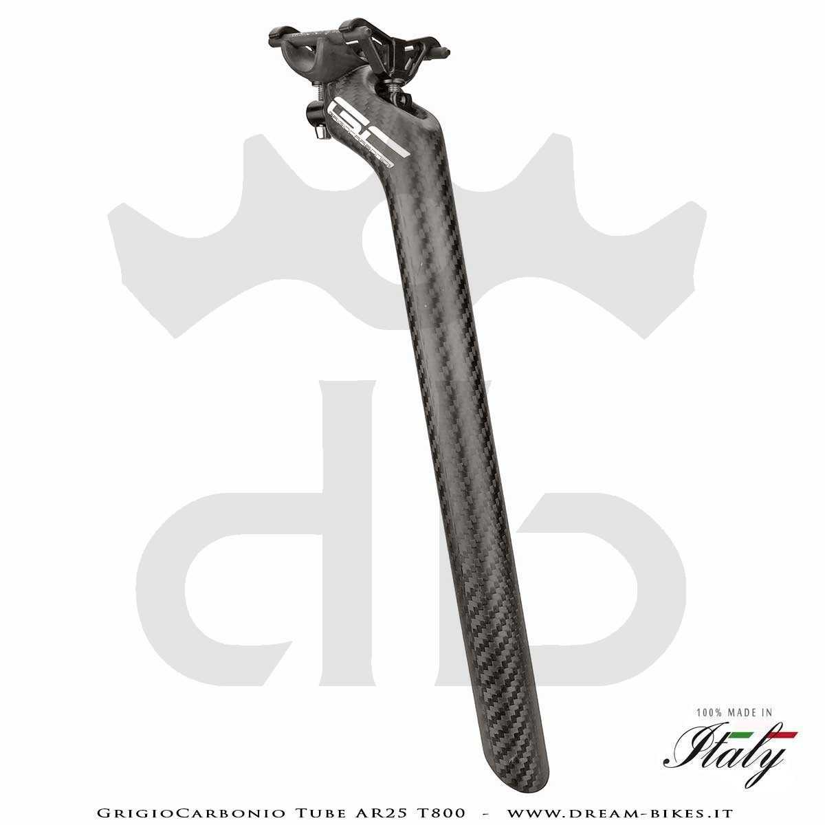 GrigioCarbonio Tube AR25 T800 Cannotto Reggisella Carbon Arretrato Offset 25 mm