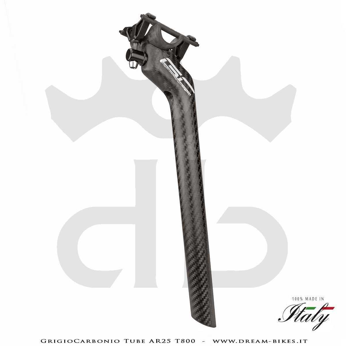 GrigioCarbonio Tube AR25 T800 Cannotto Reggisella Carbon Arretrato Offset 25 mm