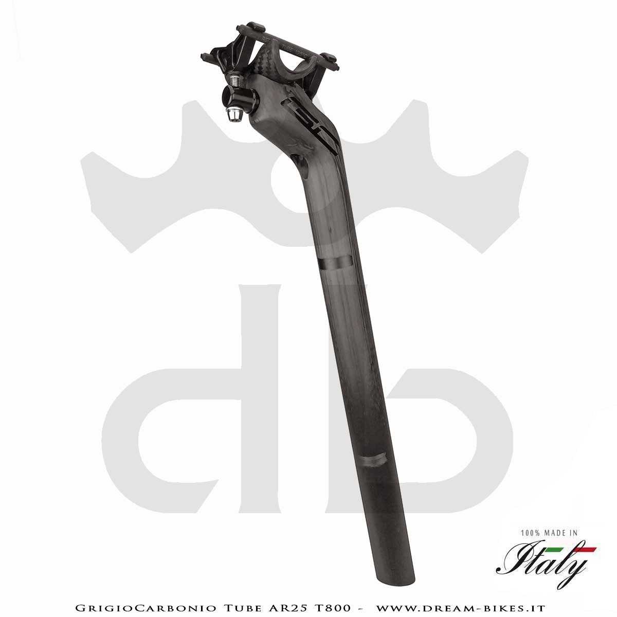 GrigioCarbonio Tube AR25 T800 Cannotto Reggisella Carbon Arretrato Offset 25 mm
