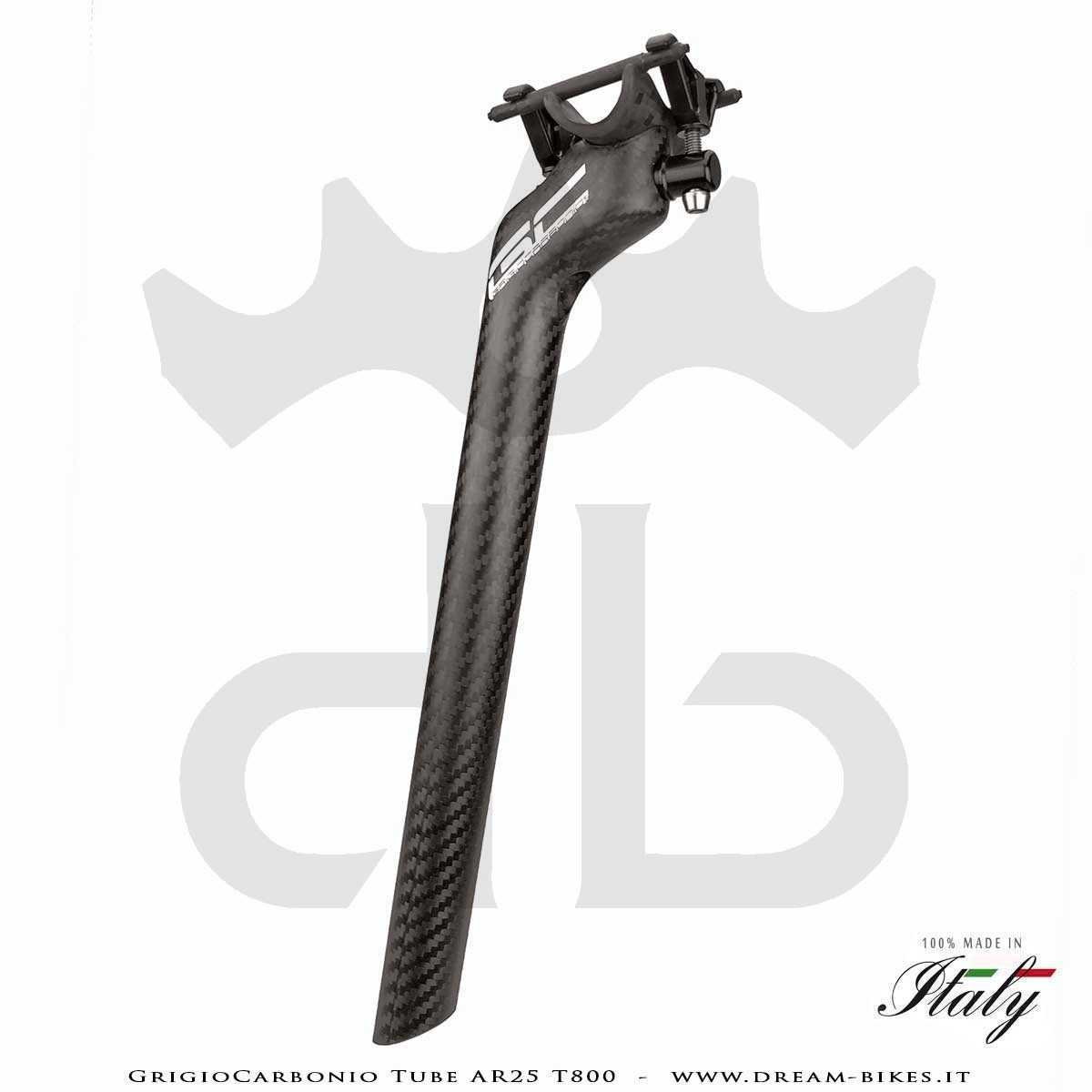 GrigioCarbonio Tube AR25 T800 Cannotto Reggisella Carbon Arretrato Offset 25 mm