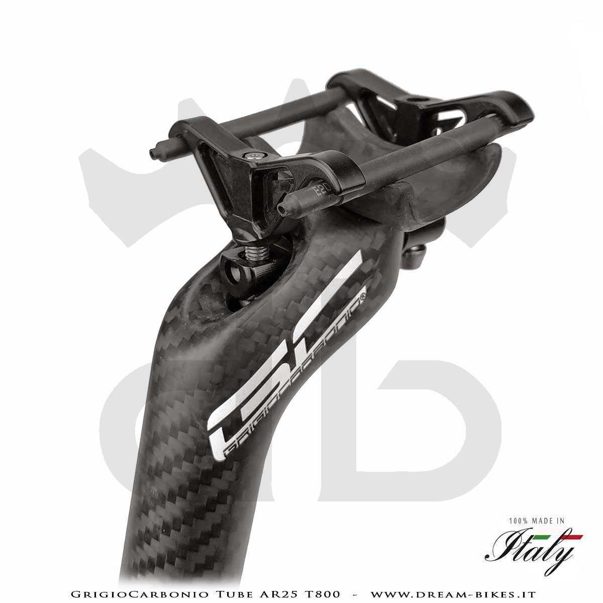 GrigioCarbonio Tube AR25 T800 Cannotto Reggisella Carbon Arretrato Offset 25 mm